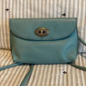 FOSSIL Monica leather crossbody seaglass